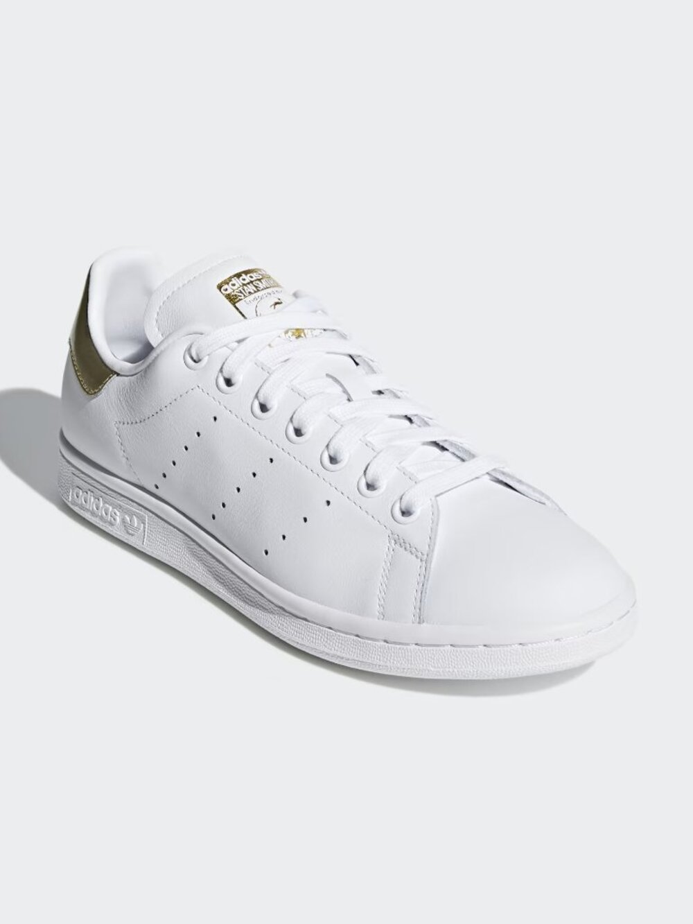 Adidas Originals Women's White Gold Metallic Stan Smith Size 10 EE8836